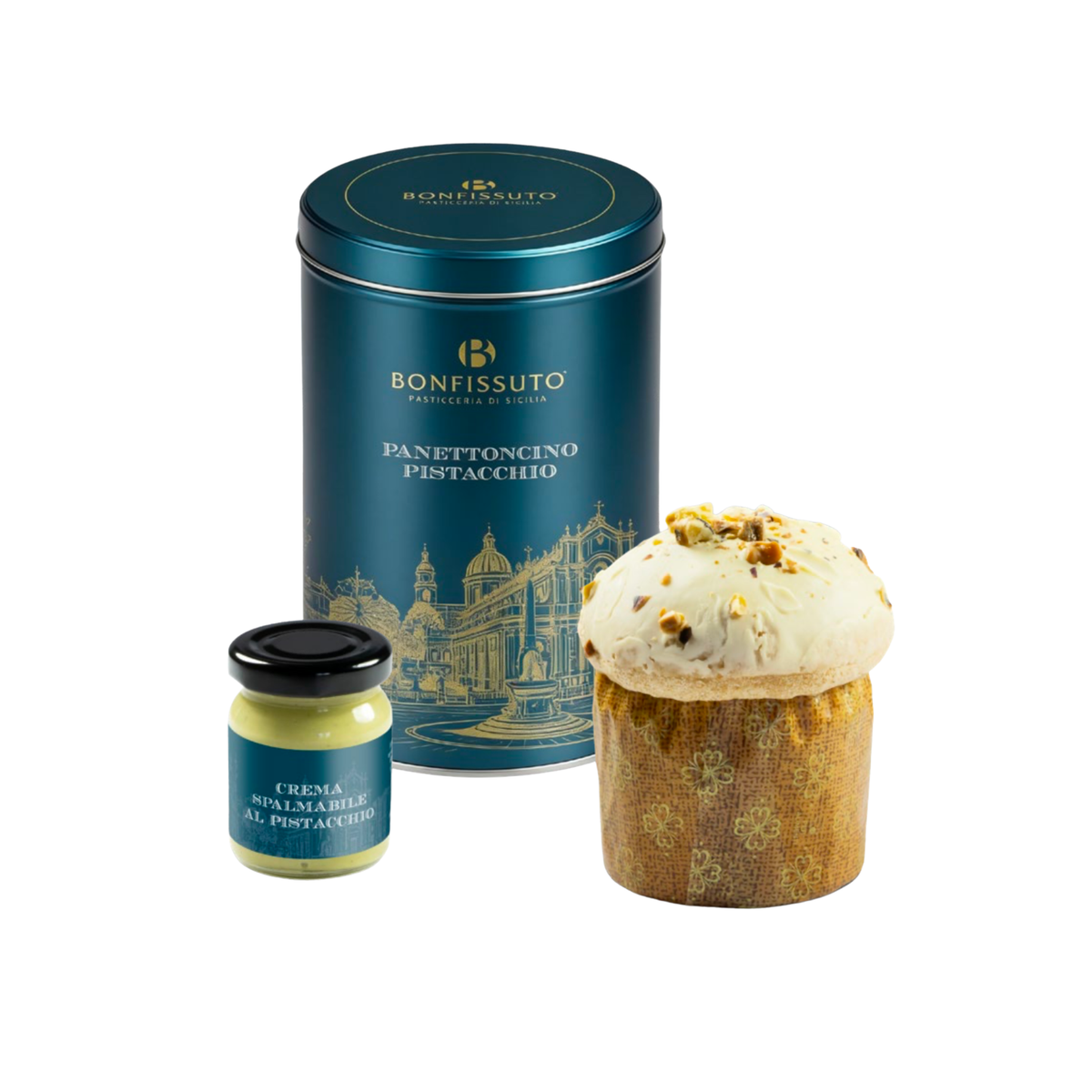 VORVERKAUF: BONFISSUTO Panettoncino al Pistacchio di Sicilia 100g