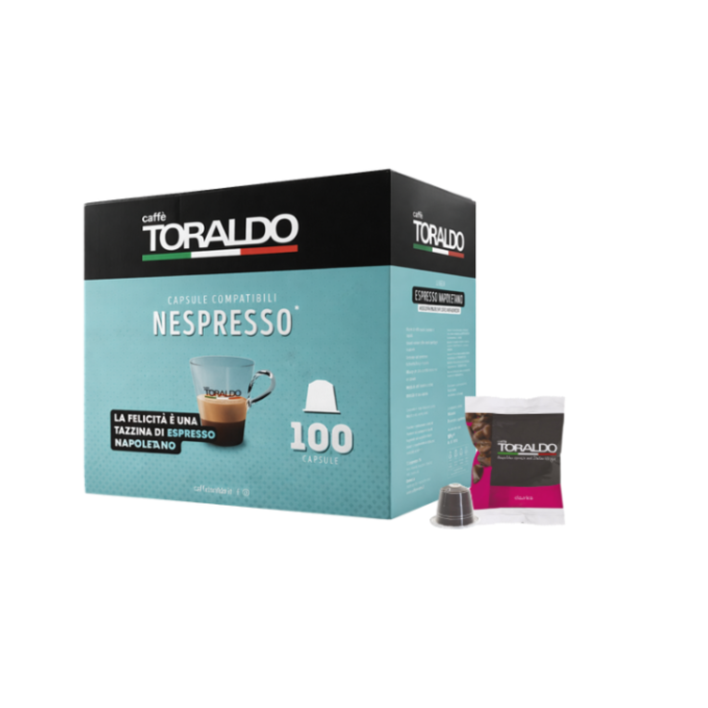 CAFFE TORALDO Miscela Classica Kapseln Nespresso® kompatibel 100 Stück