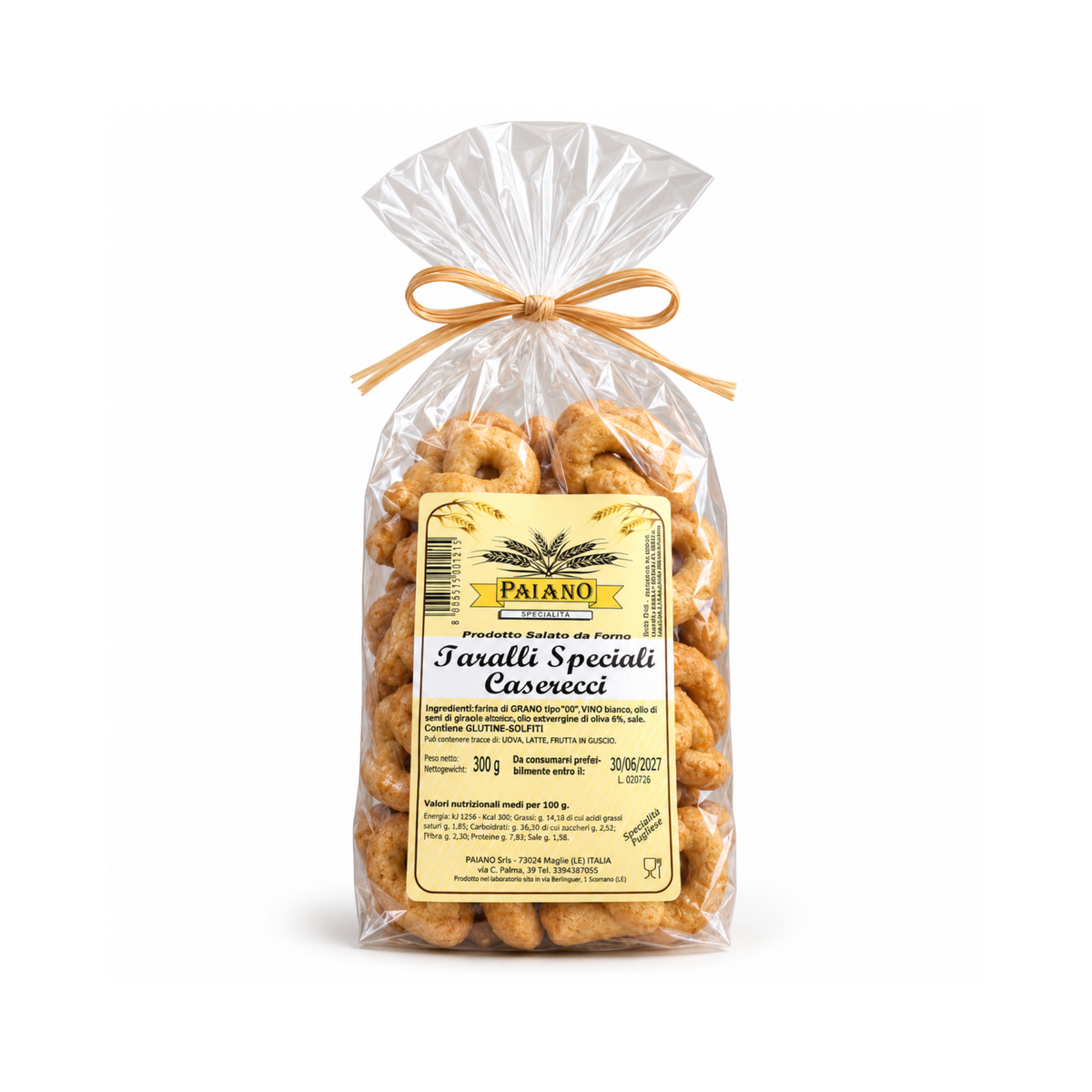 PAIANO Taralli Speciali alle Caserecci 300g