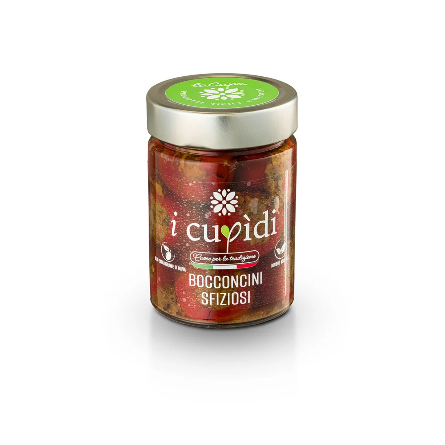 I CUPIDI Bocconcini di Peperoncini Ripieni  - Gefüllte Peperoncini mit mediterranem Gemüse 300g