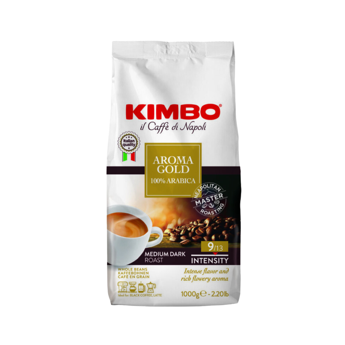 CAFFE KIMBO Aroma Gold 100% Arabica Bohnen 1 kg