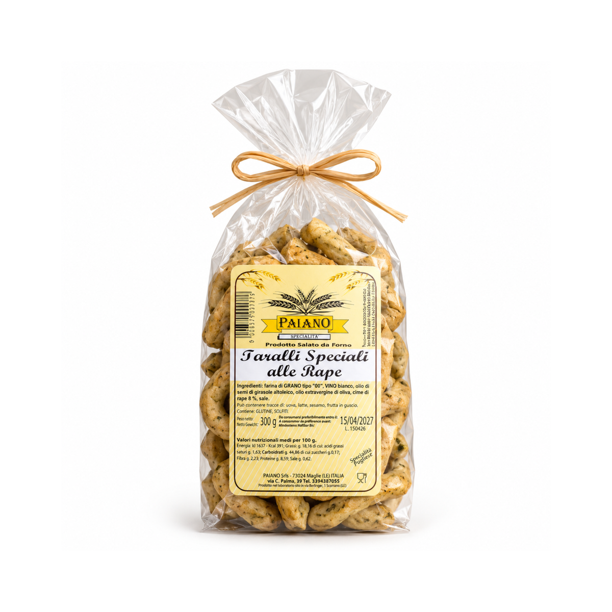 PAIANO Taralli Speciali alle Cime di Rapa 300g