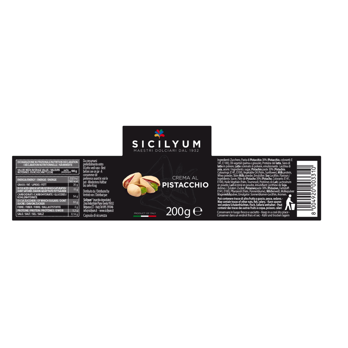 SICILYUM Crema al Pistacchio – Pistaziencreme 200g