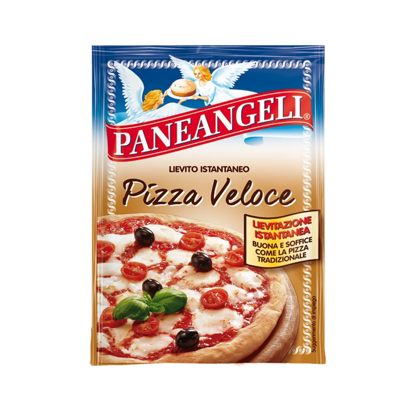 PANEANGELI Pizza Veloce Bierhefe für Pizzateig - 1 Beutel à 26g